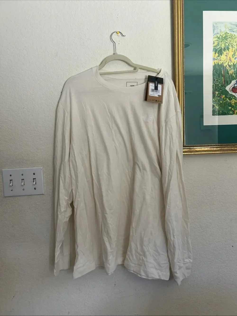 North Face Evolution Simple Dome Regular Long-Sleeve Tee In White XXL